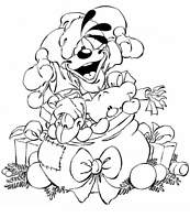 coloriage diddl dans marmite de noel